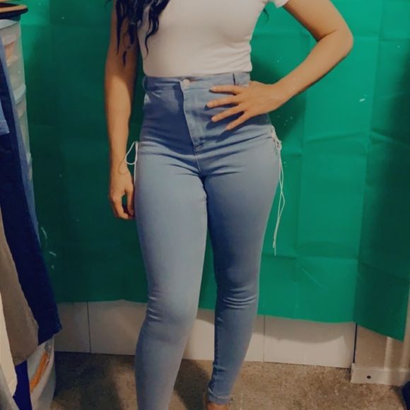 Lace Me Up Skinny Jeans - Picture 4 of 4